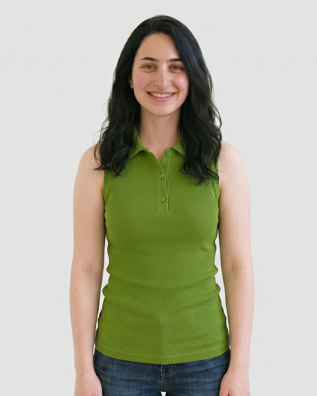 Ribbed Polo tank top