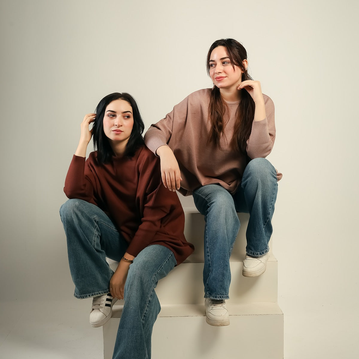 Oversized Batwing Knit Pullover