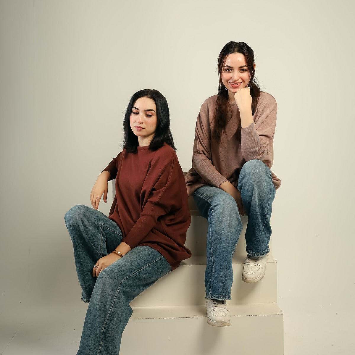 Oversized Batwing Knit Pullover