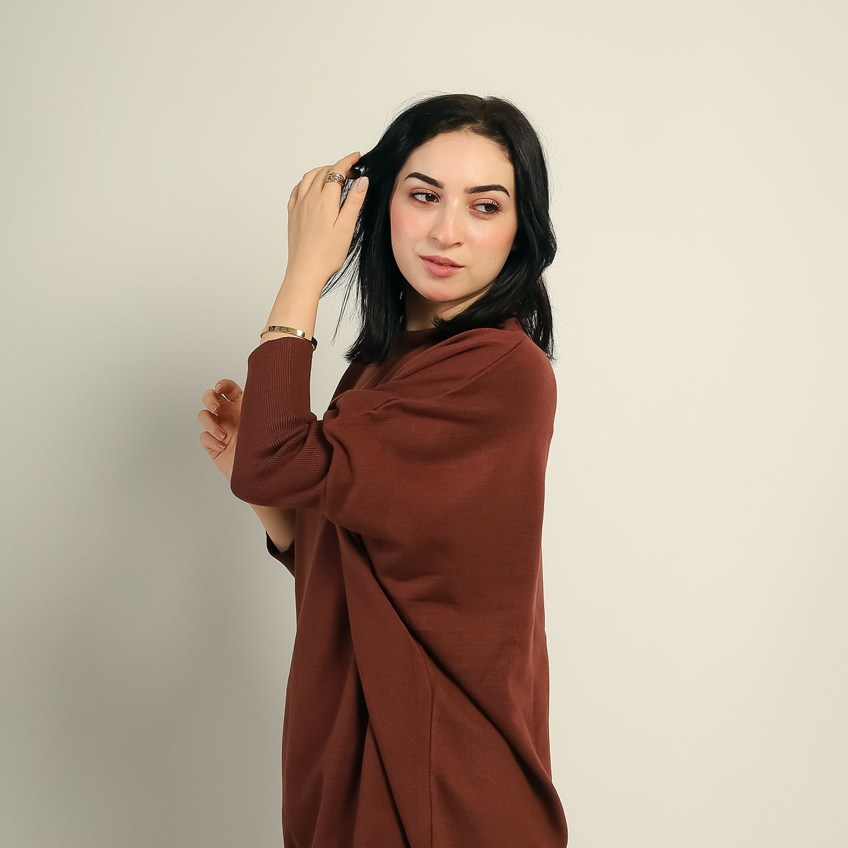 Oversized Batwing Knit Pullover